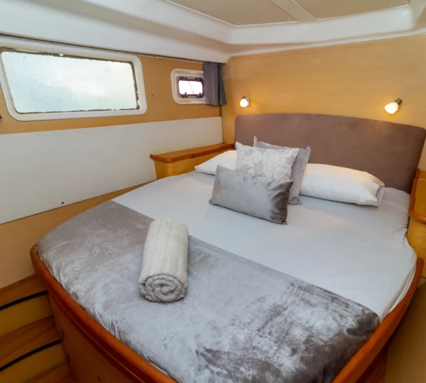 Cabina amoblada del catamarán Chicote Lagoon 440