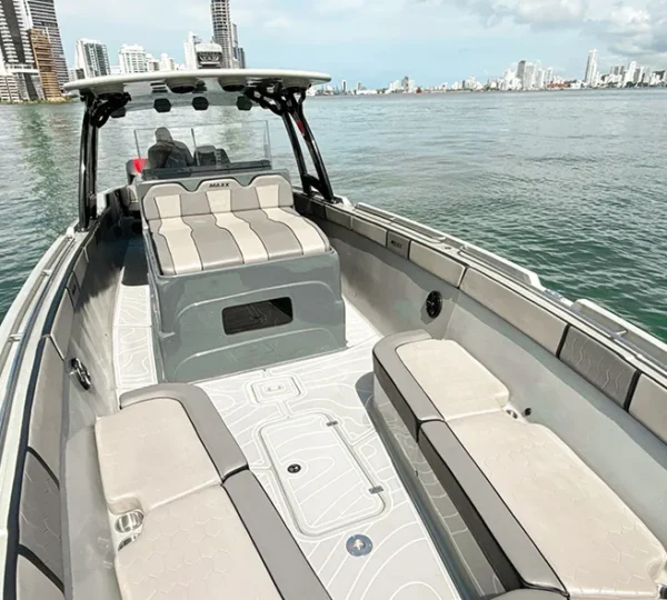 Consola y asoleadora de la lancha Maxx 42FT