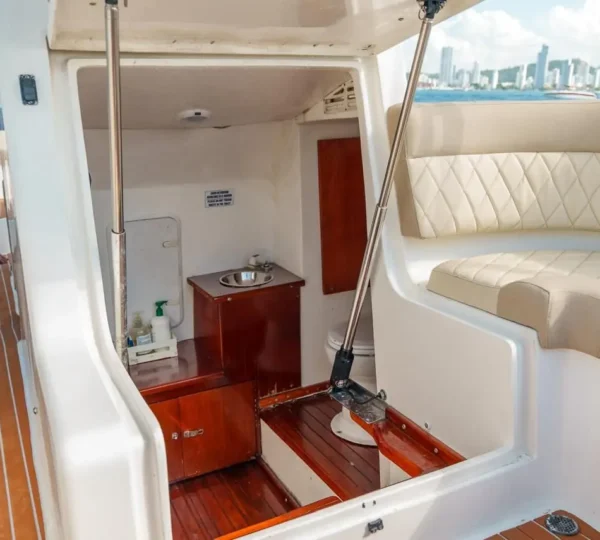 Baño de lujo de la lancha Zenith 46FT